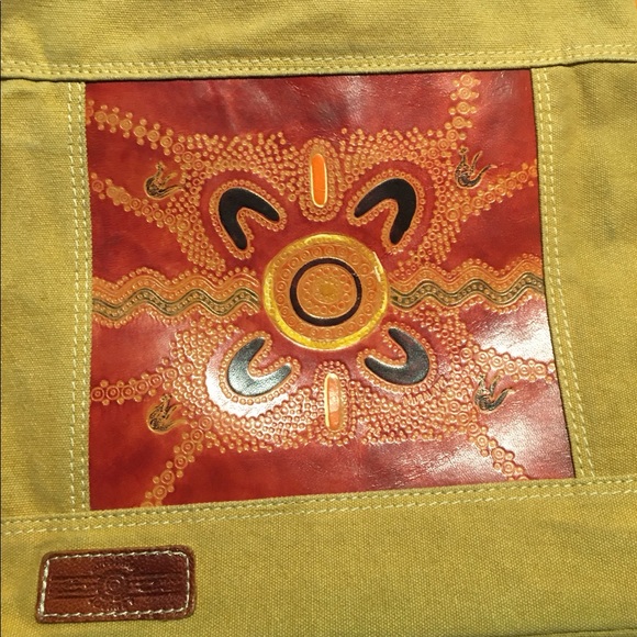 Canvas and genuine leather shoulder crossbody bag - Picture 7 of 15